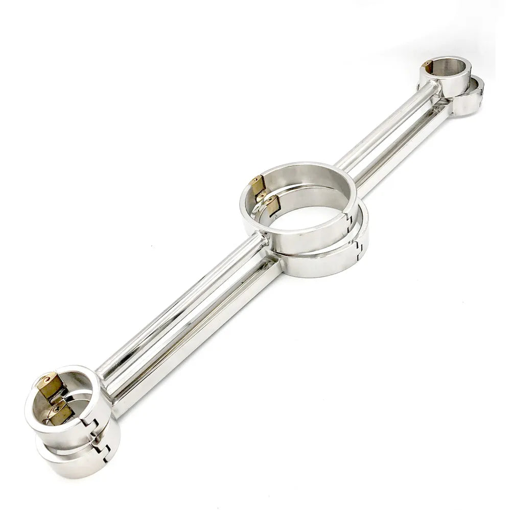 Latest Stainless Steel Pillory Cangue Collar Neck Ring Oval Handcuffs Wrist Restraint Bondage Yoke Adult Sex Toy For Male Female