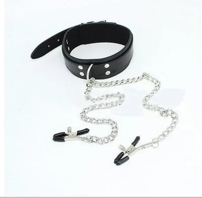 Adult Games Sexy Toys For Women Couples BDSM Bondage Fetish Collar Chain Collars Nipple Clamps Vagina Clitoris Sex Products
