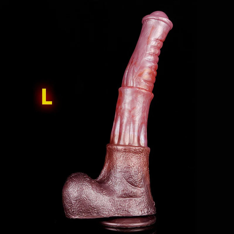YOCY Realistic Horse Dildo Silicone 13.69 inch Huge Long Dildo For Anal Stimulation G-Spot Penis Cock With Sucker Adult Sex Shop