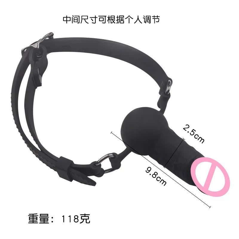 3 Sizes Soft Safety Silicone Open Mouth Gag Ball Bdsm Bondage Slave Ball Gag Erotic Sex Toys For Woman Couples Adult Sex Games
