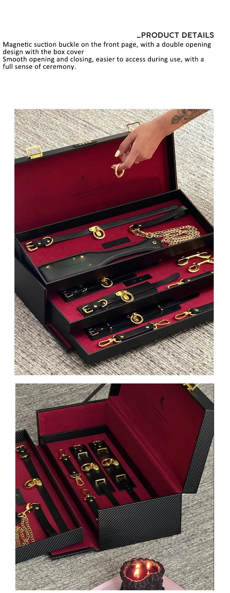 Gift Box Set Bundled Items Sex Collars Handcuffs Ankle Shackles, SP Ankle Shackles Binding Sex Toys SM Products