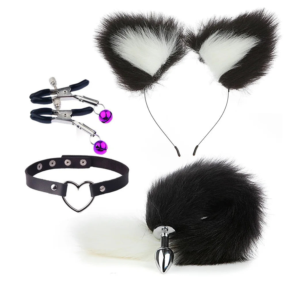 Fox Tail Anal Butt Plug Sex Toys for Women SM Cospaly Anal Stimulator Erotic Buttplug Adults Plush Tail Toys for Couples
