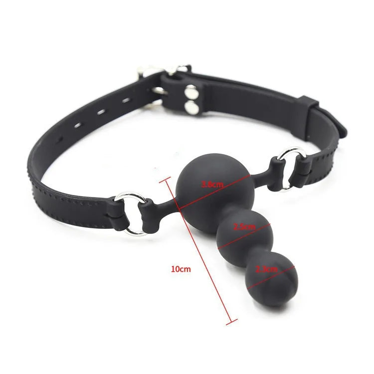 3 Sizes Soft Safety Silicone Open Mouth Gag Ball Bdsm Bondage Slave Ball Gag Erotic Sex Toys For Woman Couples Adult Sex Games