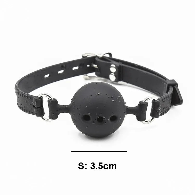 3 Sizes Soft Safety Silicone Open Mouth Gag Ball Bdsm Bondage Slave Ball Gag Erotic Sex Toys For Woman Couples Adult Sex Games
