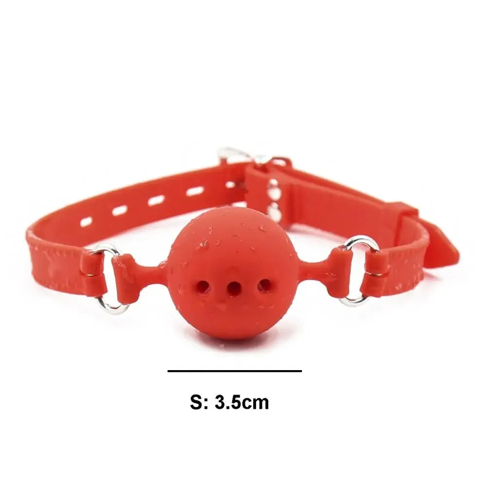 3 Sizes Soft Safety Silicone Open Mouth Gag Ball Bdsm Bondage Slave Ball Gag Erotic Sex Toys For Woman Couples Adult Sex Games