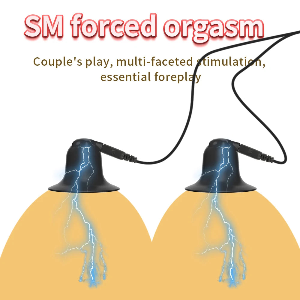Electric Shock Nipple Clamps Breast Massager Stimulator BDSM Toys Bondage Clitoris Labia Clamp Slave Sex Toys Women Adult Games