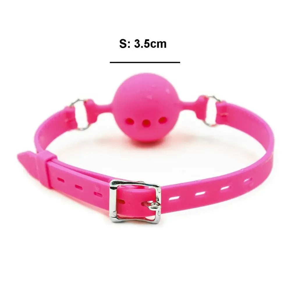3 Sizes Soft Safety Silicone Open Mouth Gag Ball Bdsm Bondage Slave Ball Gag Erotic Sex Toys For Woman Couples Adult Sex Games