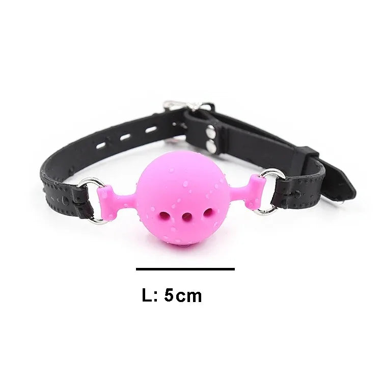 3 Sizes Soft Safety Silicone Open Mouth Gag Ball Bdsm Bondage Slave Ball Gag Erotic Sex Toys For Woman Couples Adult Sex Games