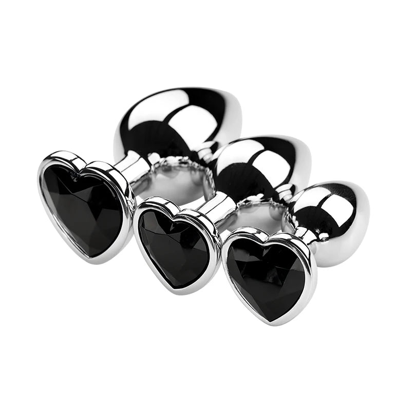 3 Size/set Metal Anal Plug for Women Men Couples Butt Plug Butt Toy Adult Game Masturbator Anal S/M/L Diamond Sex Toy for Adult