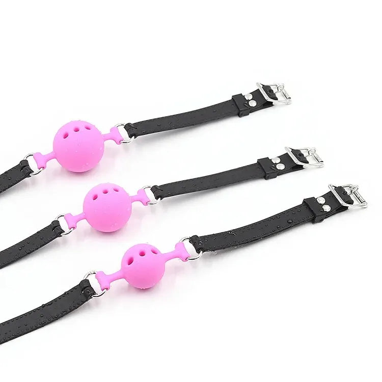 3 Sizes Soft Safety Silicone Open Mouth Gag Ball Bdsm Bondage Slave Ball Gag Erotic Sex Toys For Woman Couples Adult Sex Games
