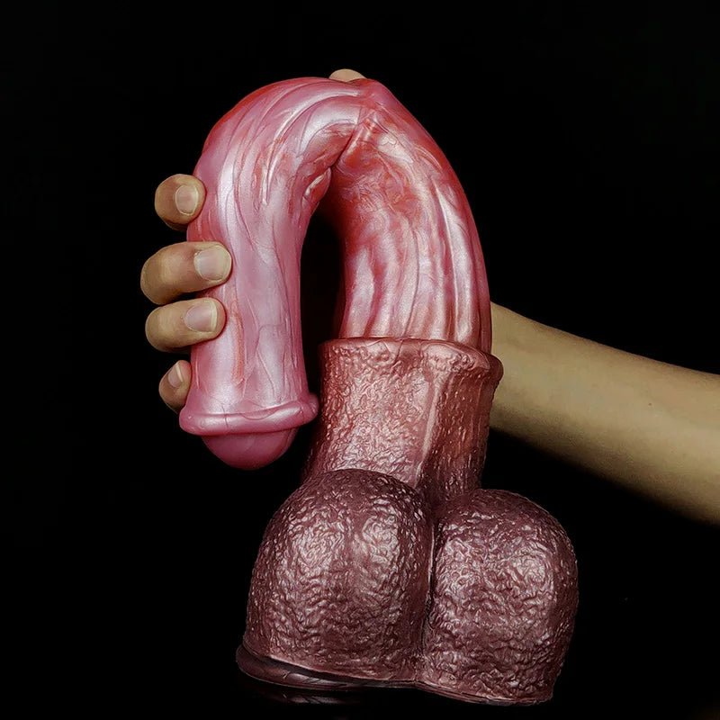 YOCY Realistic Horse Dildo Silicone 13.69 inch Huge Long Dildo For Anal Stimulation G-Spot Penis Cock With Sucker Adult Sex Shop