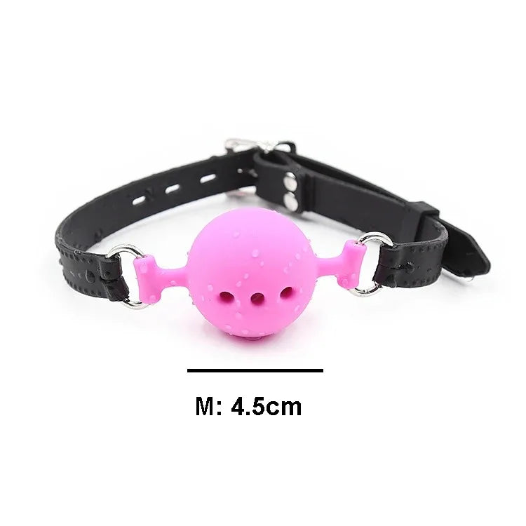 3 Sizes Soft Safety Silicone Open Mouth Gag Ball Bdsm Bondage Slave Ball Gag Erotic Sex Toys For Woman Couples Adult Sex Games