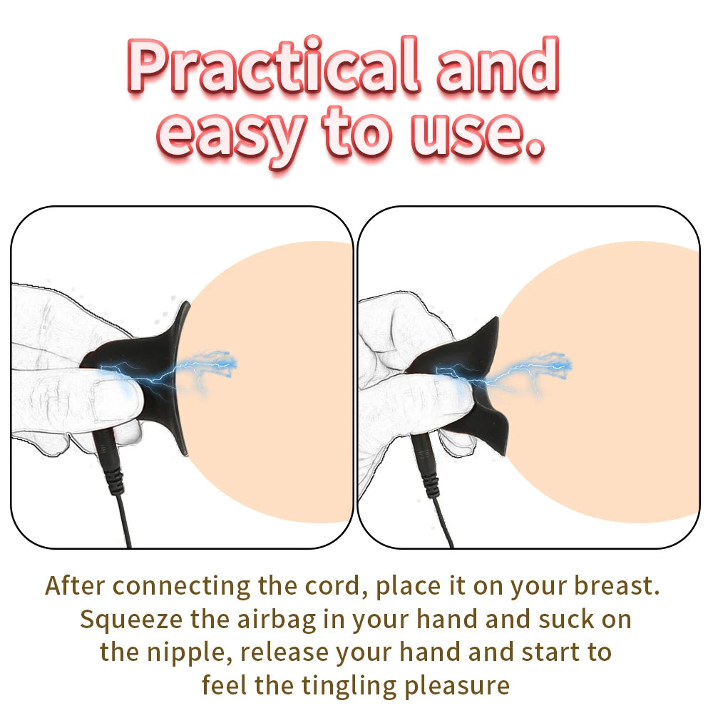 Electric Shock Nipple Clamps Breast Massager Stimulator BDSM Toys Bondage Clitoris Labia Clamp Slave Sex Toys Women Adult Games