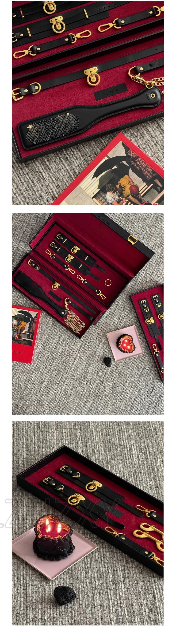 Gift Box Set Bundled Items Sex Collars Handcuffs Ankle Shackles, SP Ankle Shackles Binding Sex Toys SM Products