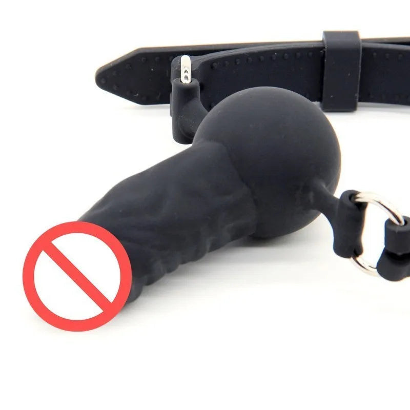 3 Sizes Soft Safety Silicone Open Mouth Gag Ball Bdsm Bondage Slave Ball Gag Erotic Sex Toys For Woman Couples Adult Sex Games