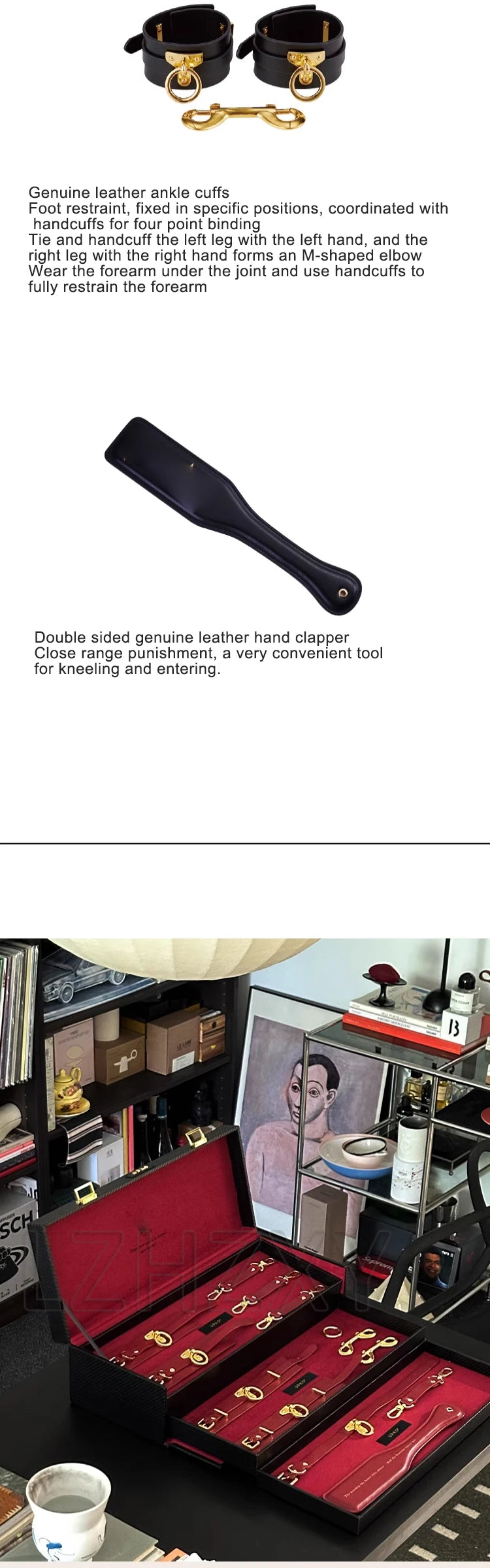 Gift Box Set Bundled Items Sex Collars Handcuffs Ankle Shackles, SP Ankle Shackles Binding Sex Toys SM Products