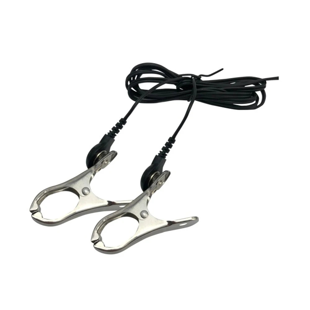 Electric Shock Nipple Clamps Breast Massager Stimulator BDSM Toys Bondage Clitoris Labia Clamp Slave Sex Toys Women Adult Games