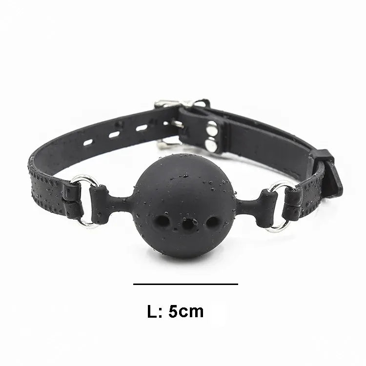 3 Sizes Soft Safety Silicone Open Mouth Gag Ball Bdsm Bondage Slave Ball Gag Erotic Sex Toys For Woman Couples Adult Sex Games