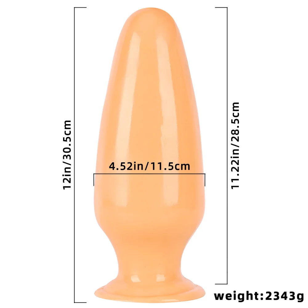 30.5*11.5cm Giant Dilator Anal Plug Dildo Masturbator Fisting Big Dick Black Penis Sex Toy Slave Femdom PVC