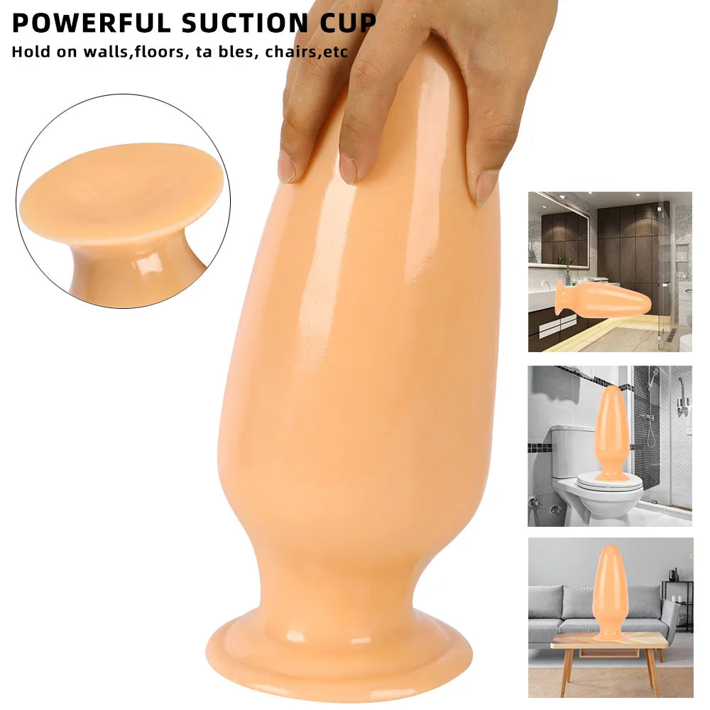 30.5*11.5cm Giant Dilator Anal Plug Dildo Masturbator Fisting Big Dick Black Penis Sex Toy Slave Femdom PVC