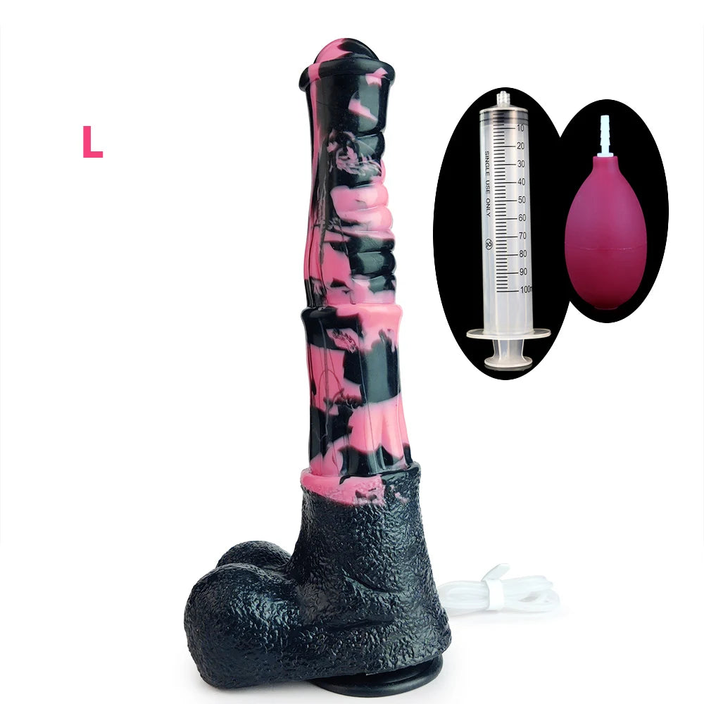 YOCY Realistic Horse Dildo Silicone 13.69 inch Huge Long Dildo For Anal Stimulation G-Spot Penis Cock With Sucker Adult Sex Shop