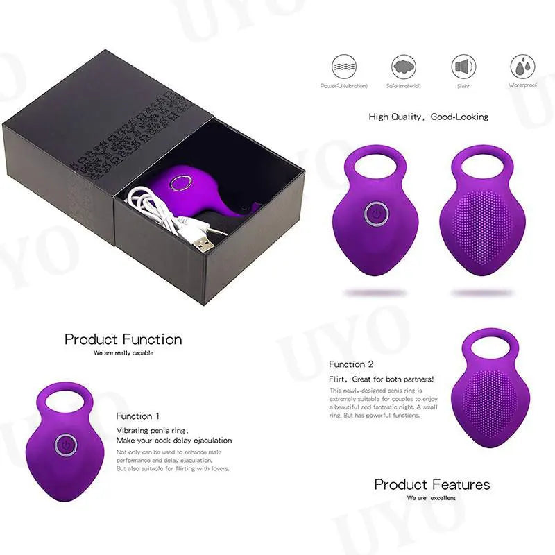 Penis Ring Vibrating Clitoris Stimulator man sex toys For Couple Vibro Delay Lick Vagina Orgasm Lock Fine Sleeve Vibrator