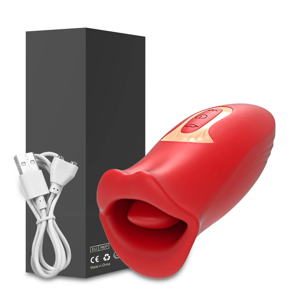 Vibrator Dildo Adult Sex Toys for Women Tongue Licking Sucking Vibrator Rose-Toy Anal Clit Nipple Stimulator Female Masturbation