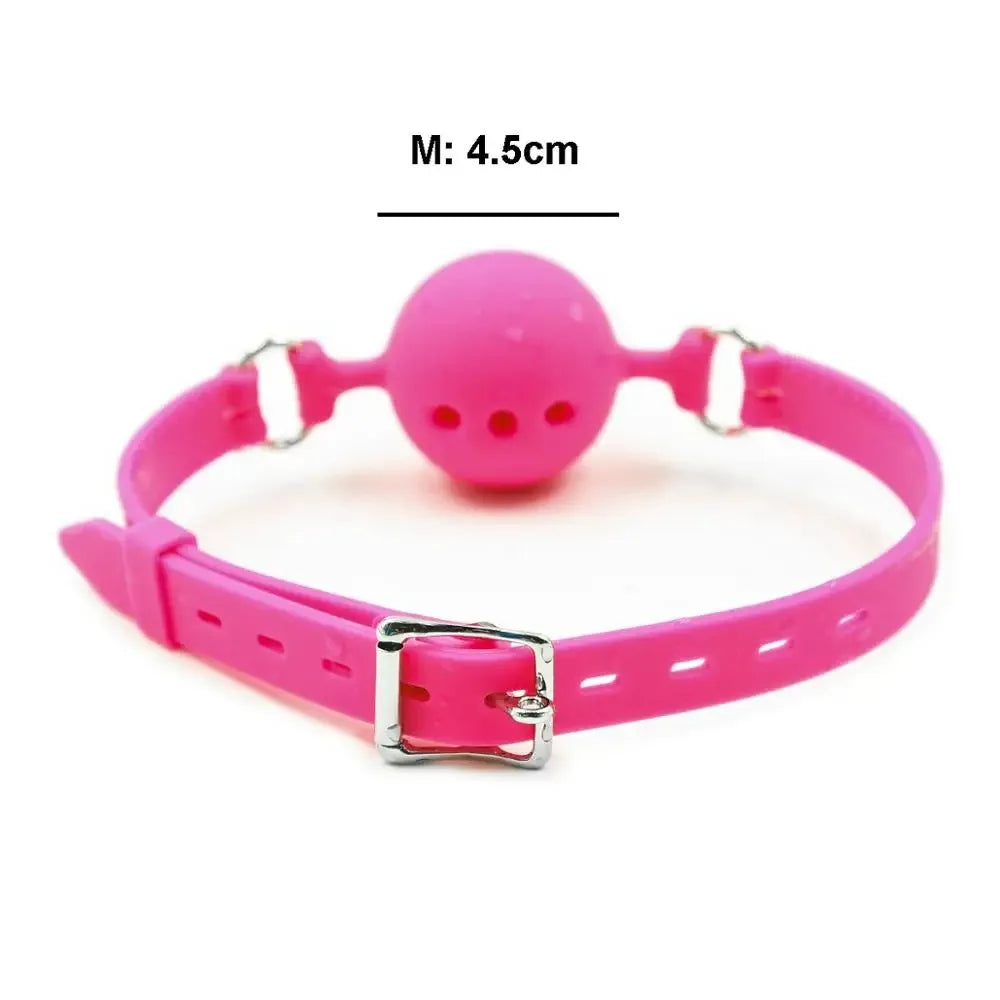 3 Sizes Soft Safety Silicone Open Mouth Gag Ball Bdsm Bondage Slave Ball Gag Erotic Sex Toys For Woman Couples Adult Sex Games