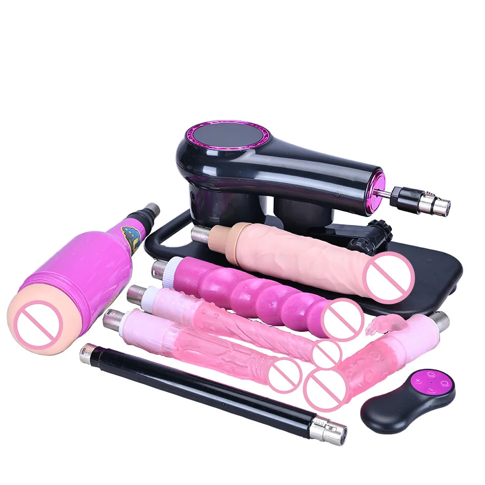 ROUGH BEAST Sex Machine for Woman and men Adjustable Masturbating Pumping with 3XLR Accessories Sex Gun Love Machine for Adult