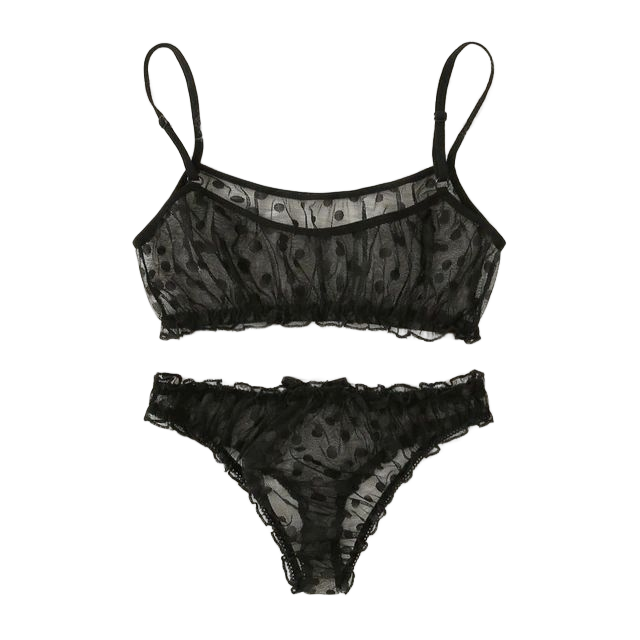 Ensemble de soutien-gorge sexy broderie florale