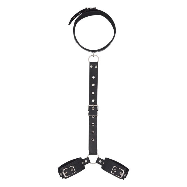 Bondage BDSM Kit Adult Handcuffs and neck Cuff.