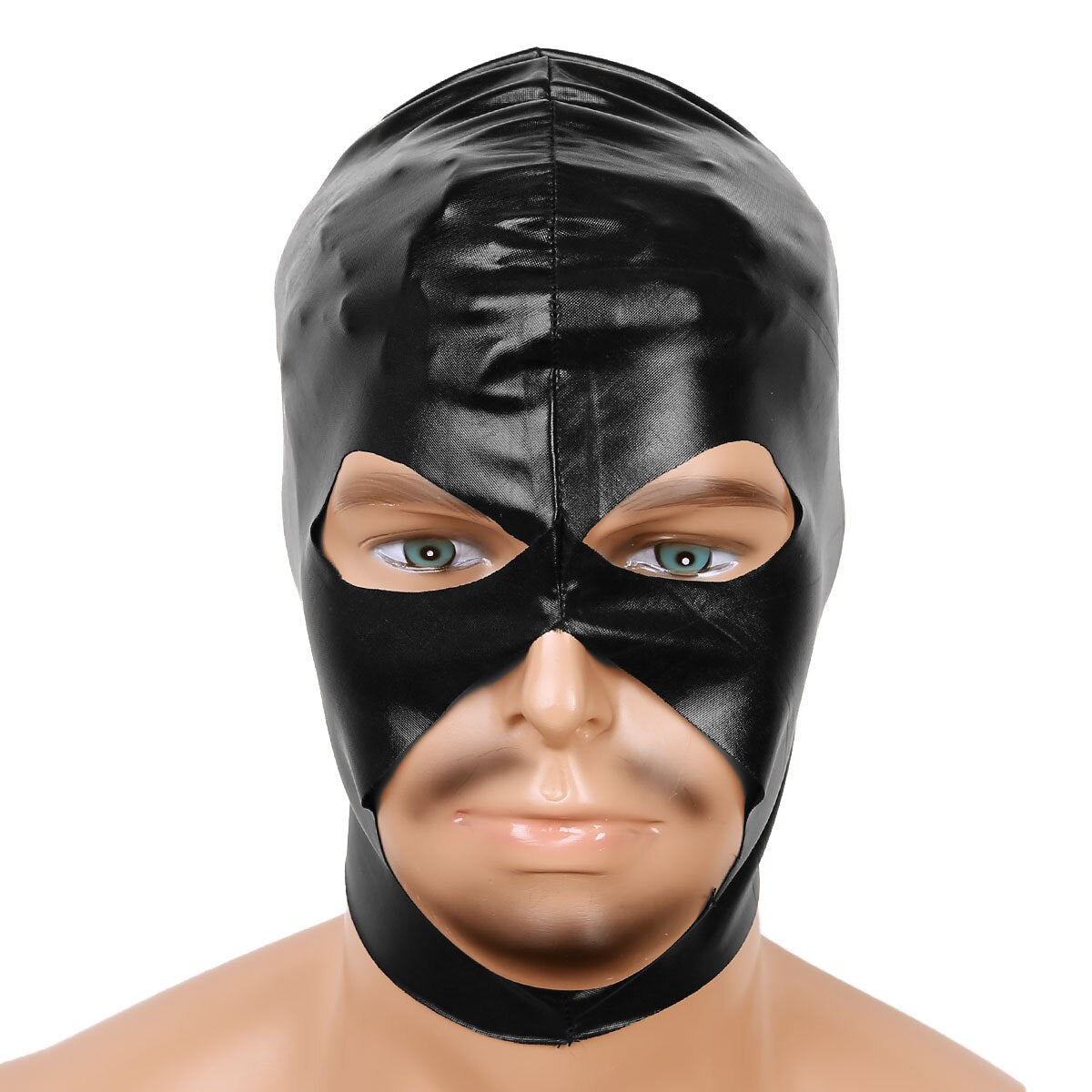 Masque en latex unisexe, yeux et bouche ouverts