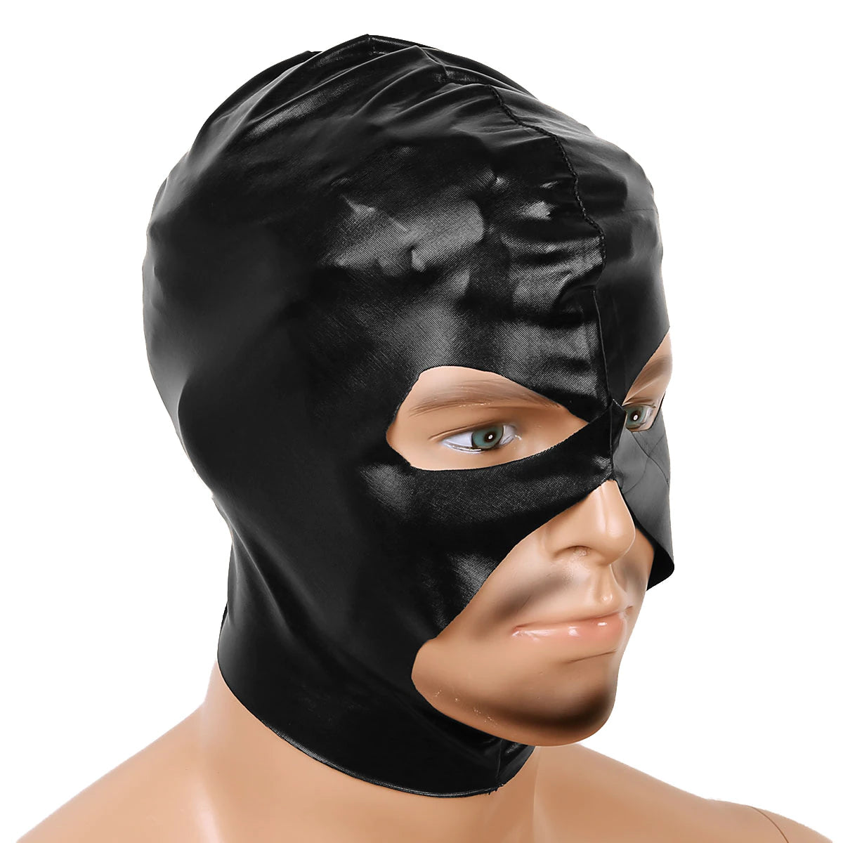 Masque en latex unisexe, yeux et bouche ouverts