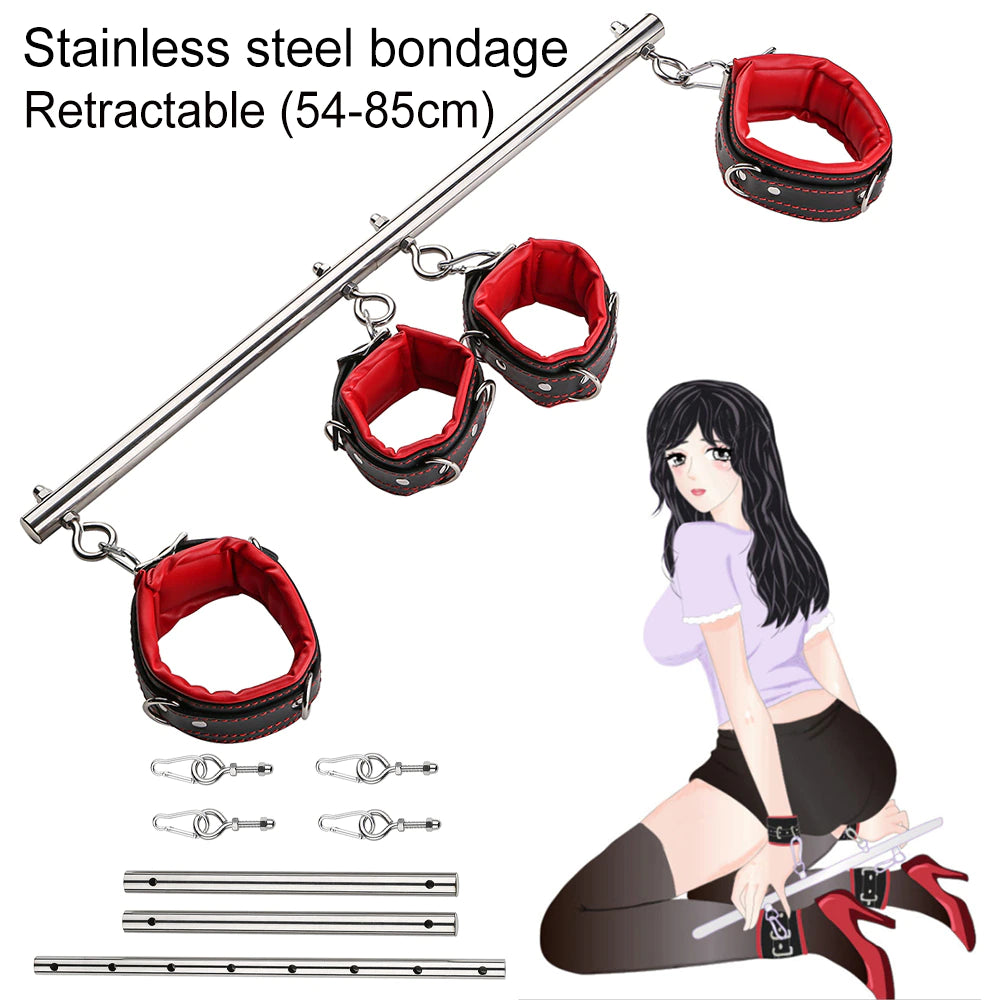 BDSM Bondage Stainless Steel Handcuffs Ankle Cuffs.