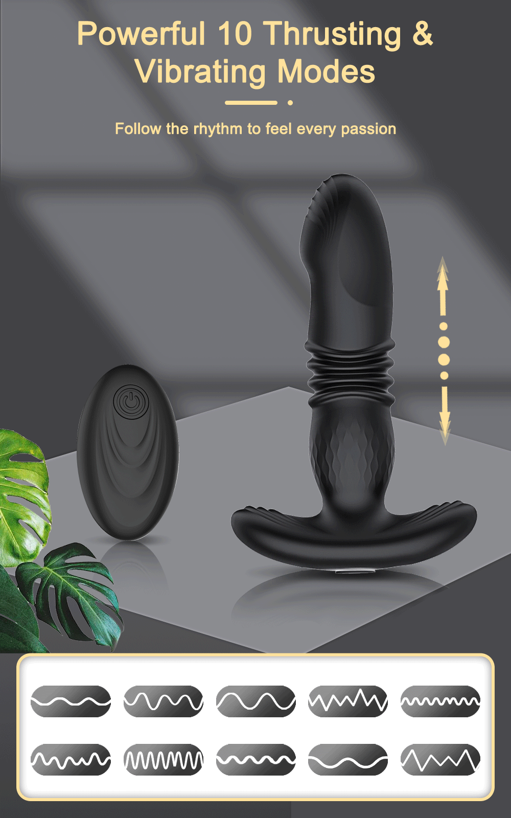 Wireless Remote Vibrating Plug Anal Vibrator