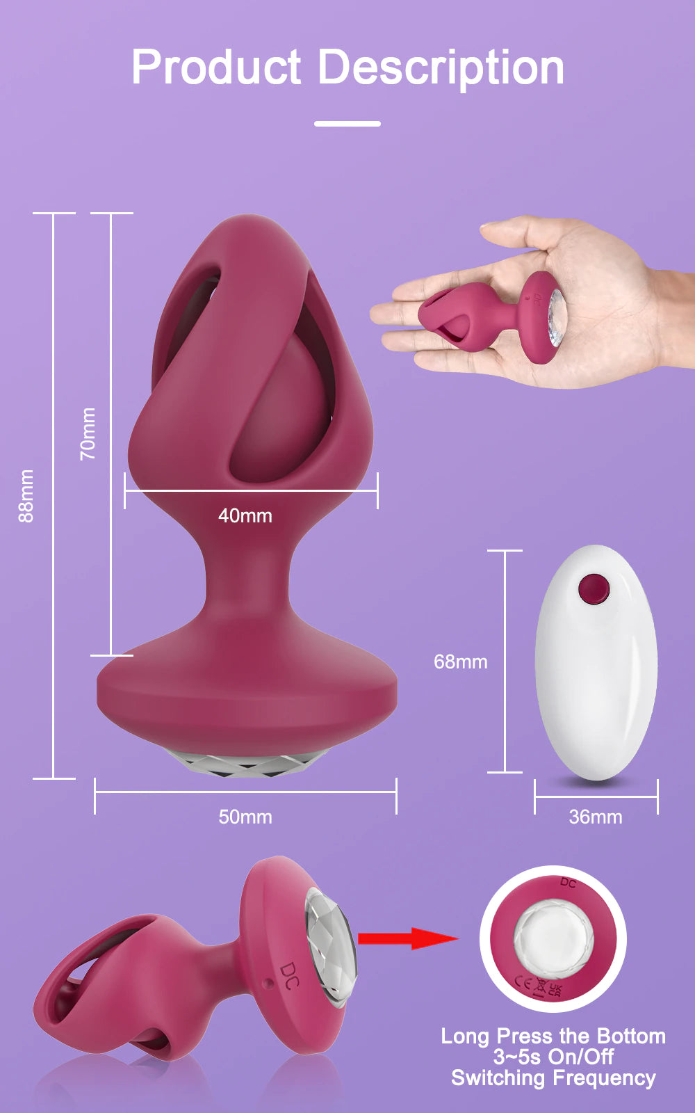 Anal Plug Vibrator.