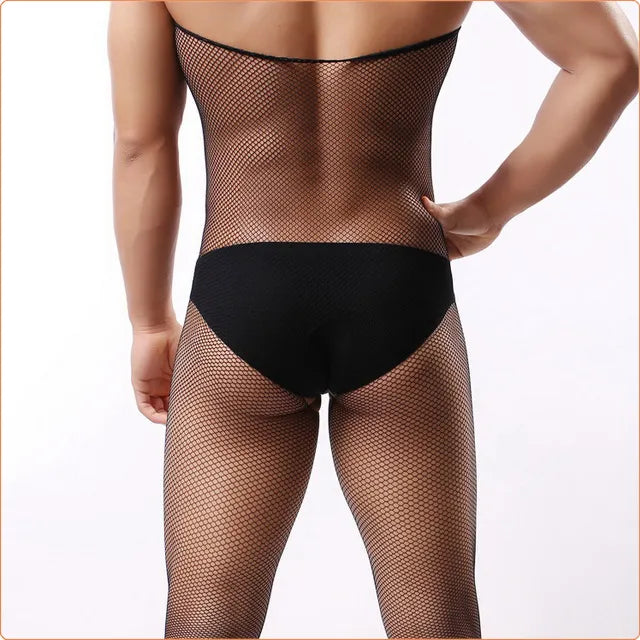 Body moulant en maille skinny pour hommes