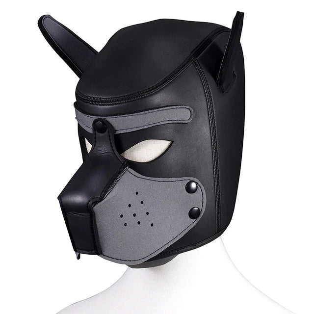 Bdsm Bondage Dog Mask with Detachable Nose.