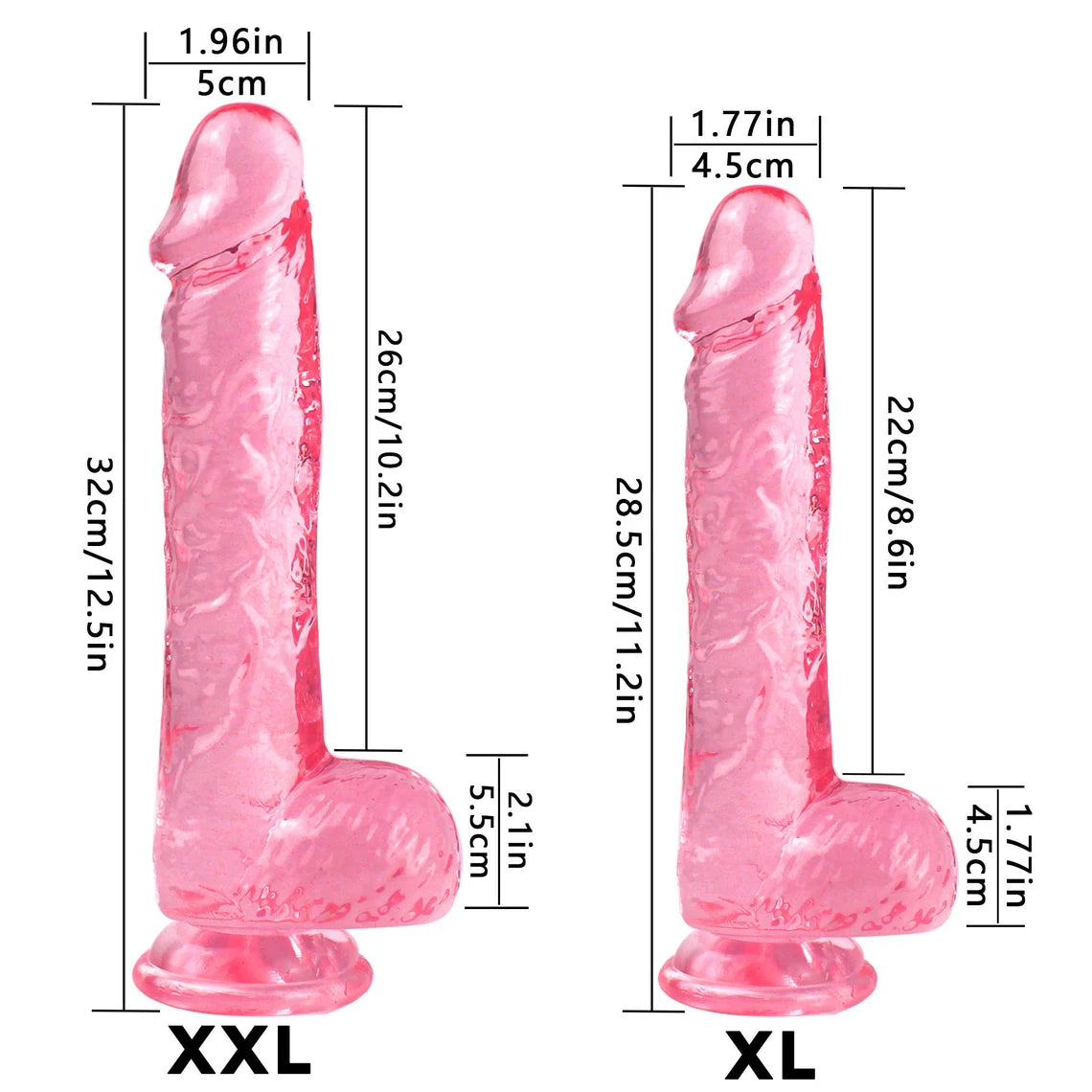 Clear Realistic Dildo, Strong Suction Cup Dildo, Transparent Jelly Dildo.