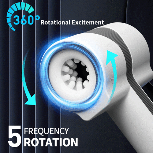 Dual-ended 7 Vibration 5 Rotation & Expansion Handheld Blowjob Masturbator