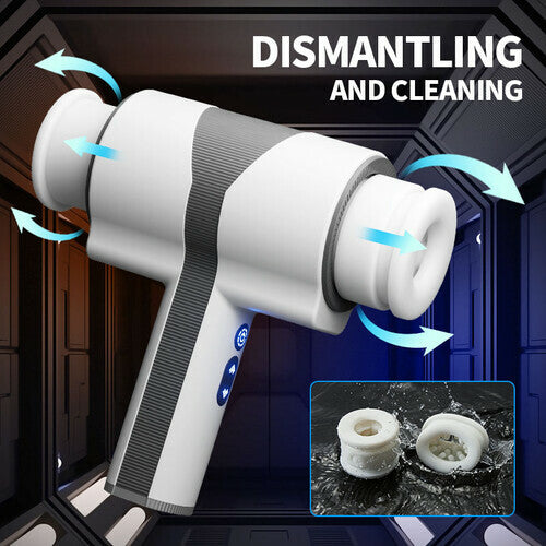 Dual-ended 7 Vibration 5 Rotation & Expansion Handheld Blowjob Masturbator