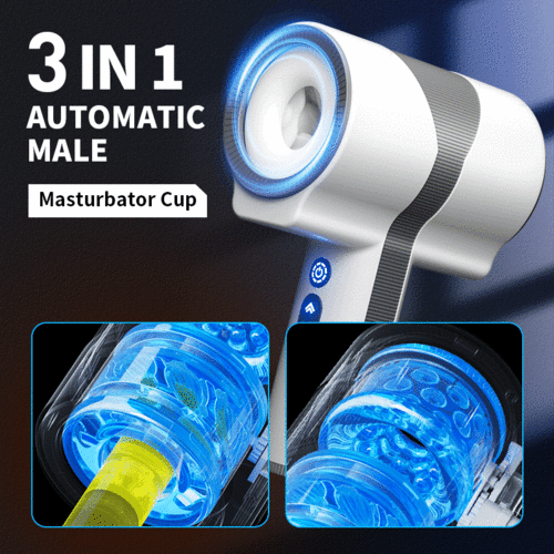 Dual-ended 7 Vibration 5 Rotation & Expansion Handheld Blowjob Masturbator