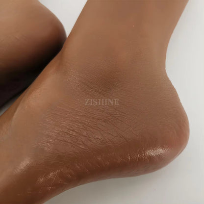 Simulation Silicone Foot Brown skin TPE Nail Art Props