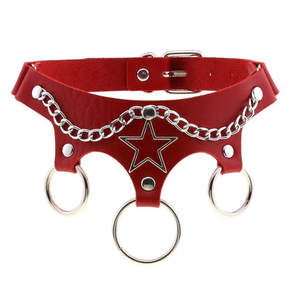 Exotic Accessories of Red Leather Half Face Fetish Cat Eye Mask with Ears for Couples Flirt Sex Toys Sexy Punk Collar Costumes