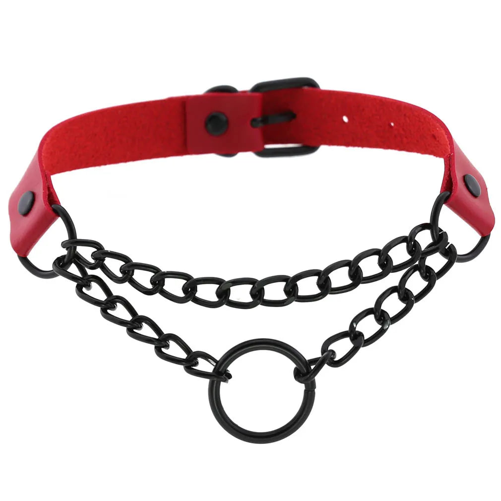 Exotic Accessories of Red Leather Half Face Fetish Cat Eye Mask with Ears for Couples Flirt Sex Toys Sexy Punk Collar Costumes