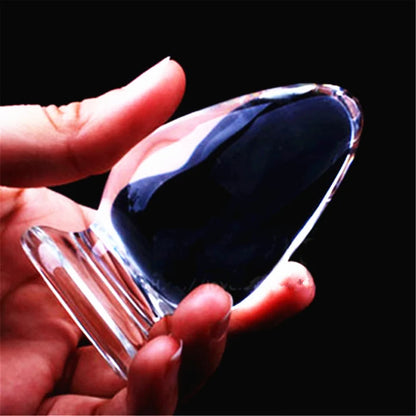 Pure Pleasure Sensual Glass Butt Plug sex toys for woman lesbian anus G SPOT squirt Crystal BIG BALL GAY DICK prostate anal plug