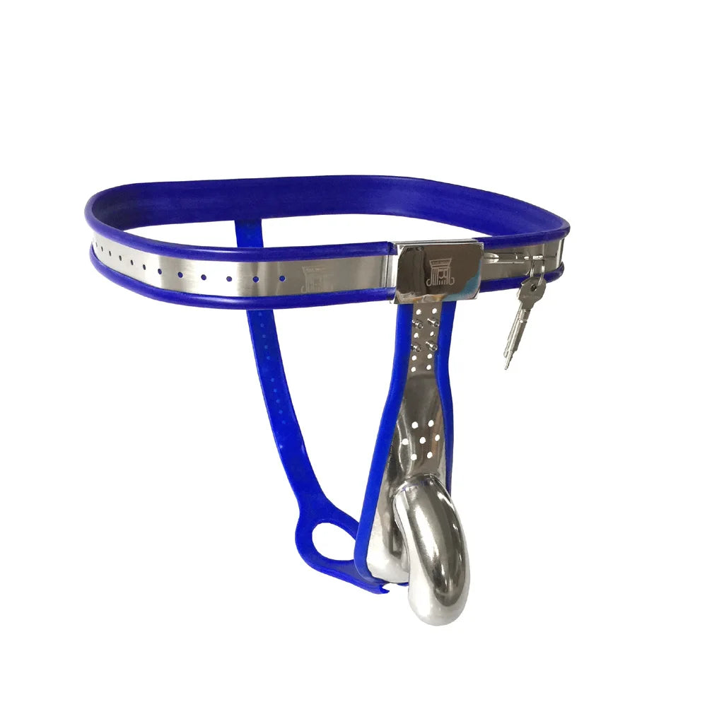 Black emperor SM stainless steel chastity belt new male three generation anti derailment sex toys adult games
