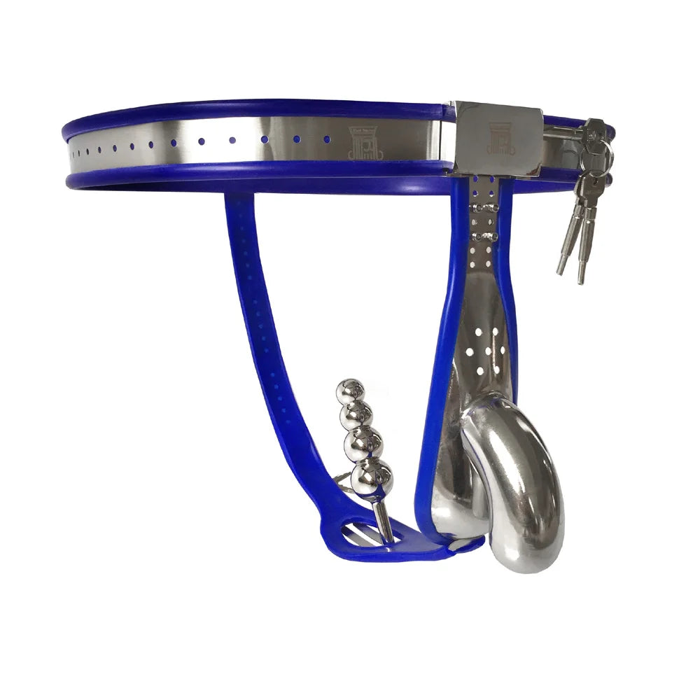 Black emperor SM stainless steel chastity belt new male three generation anti derailment sex toys adult games