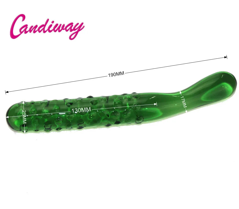 Textured Sensual Glass dildo penis crystal anal butt plug prostate massage g-spot female masturbation Sex toys for women men