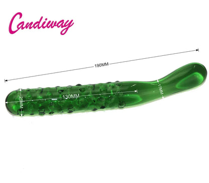 Textured Sensual Glass dildo penis crystal anal butt plug prostate massage g-spot female masturbation Sex toys for women men